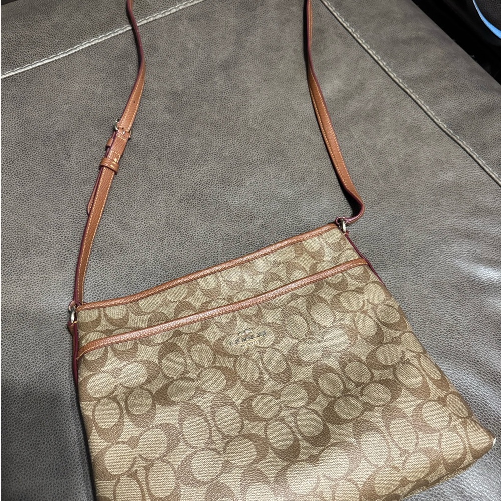 Coach Brown Signature Crossbody Bag